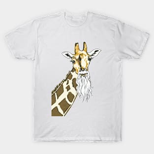 Giraffe with beard T-Shirt